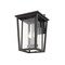 Z-Lite Seoul 2 Light Outdoor Wall Sconce, Black & Clear 571B-BK - alternate 3